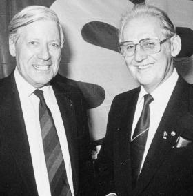 Helmut Schmidt und Hermann Drescher